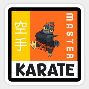 Karate Bird Sticker